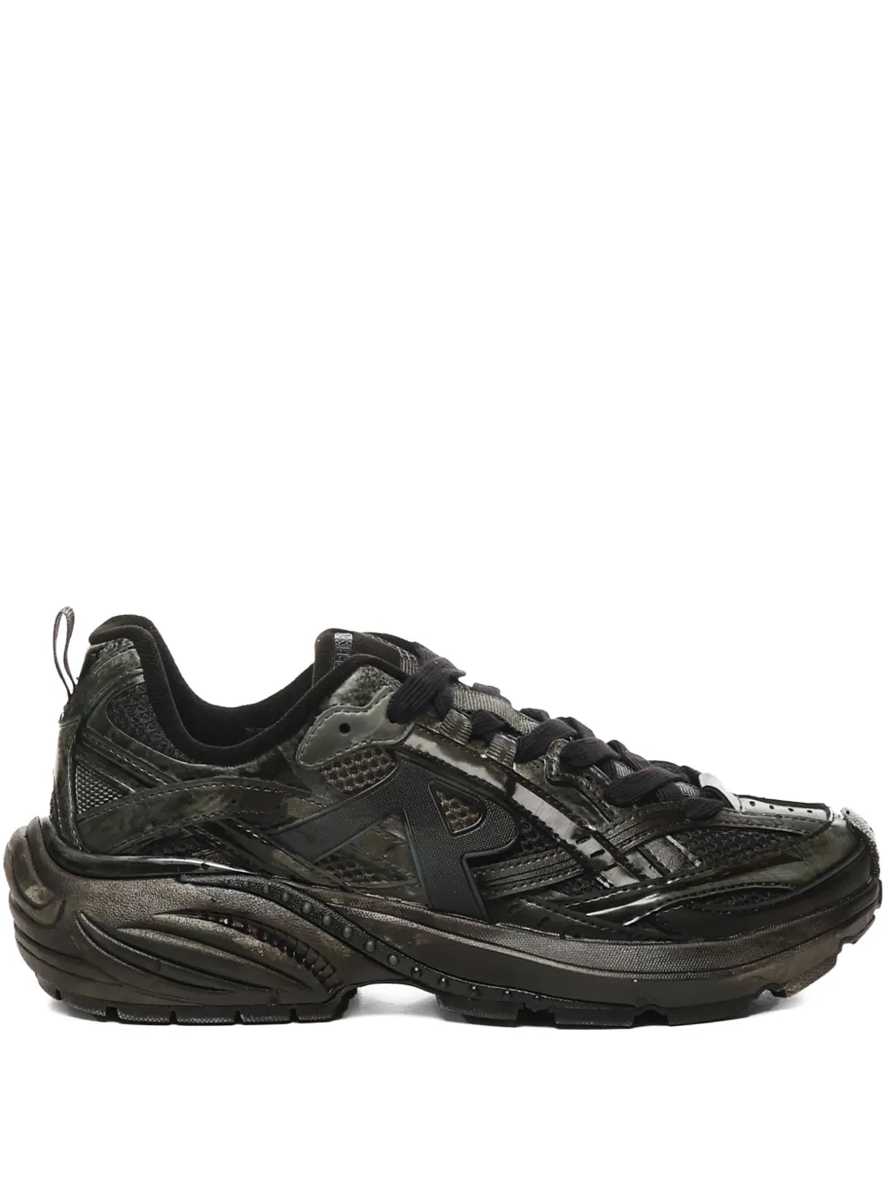 Represent lace-up rubber-sole sneakers Black
