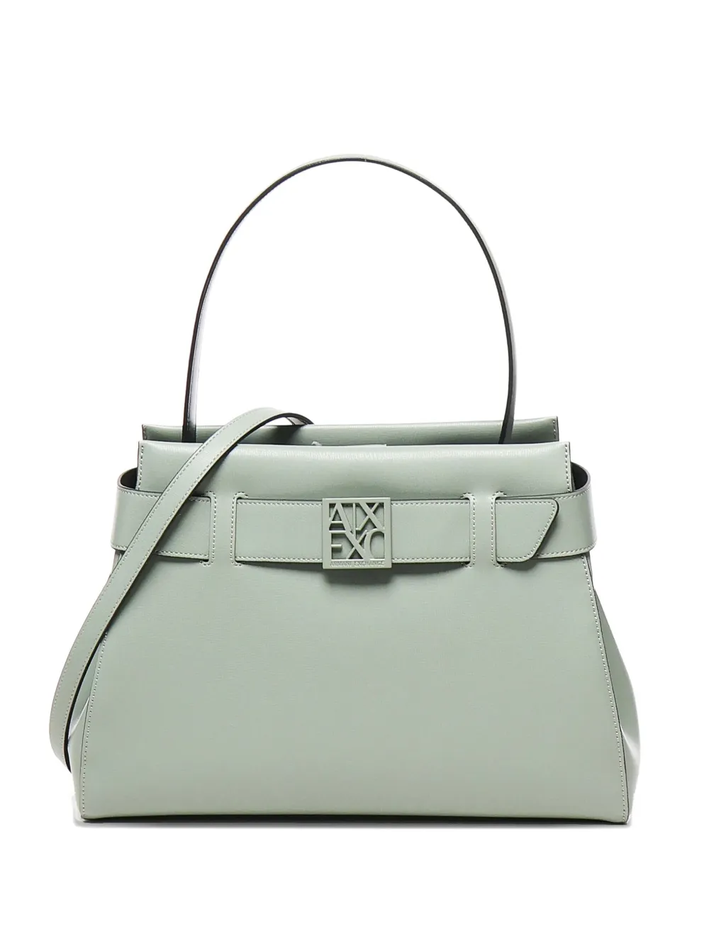 Armani Exchange logo-plaque crossbody bag Groen