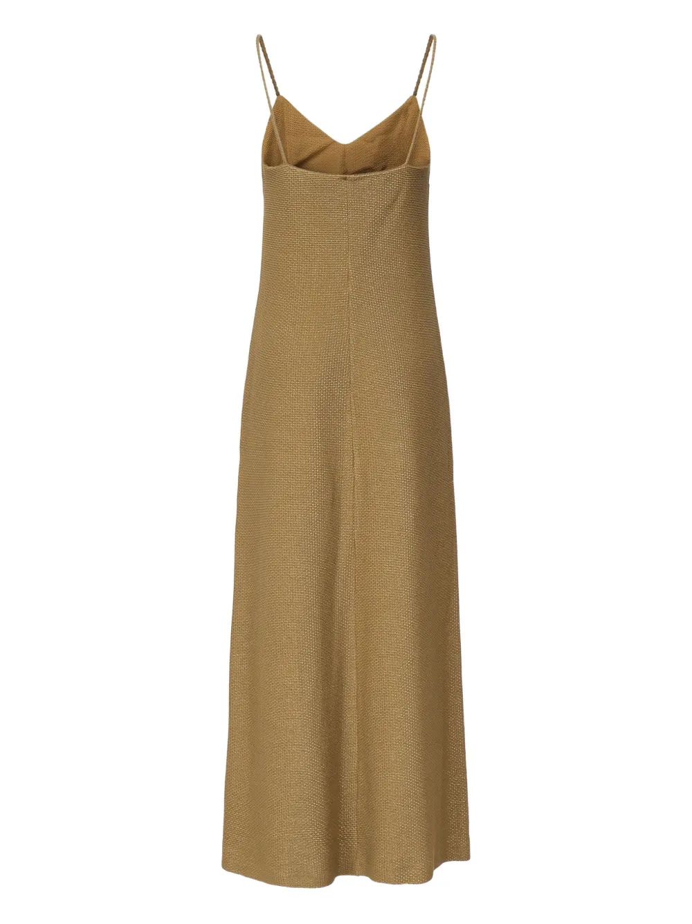 Max Mara Melfi maxi-jurk met V-hals Bruin