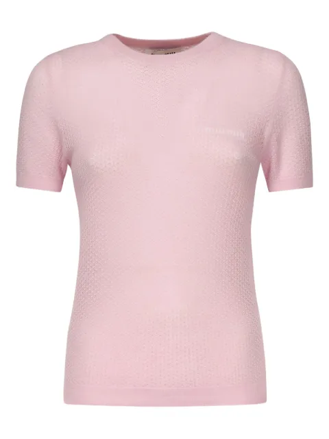 Miu Miu lace-effect intarsia top