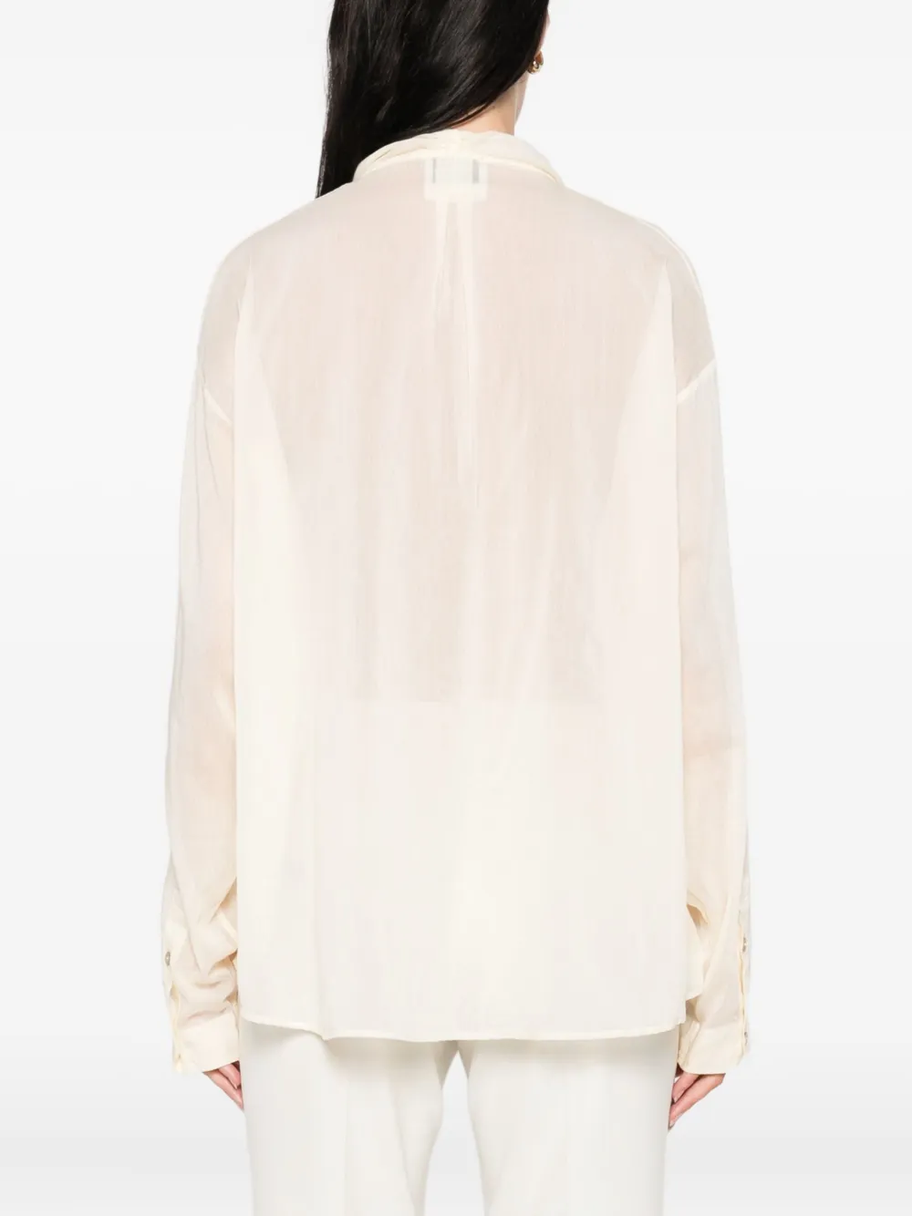 Forte T-shirt met verlaagde schouders Beige
