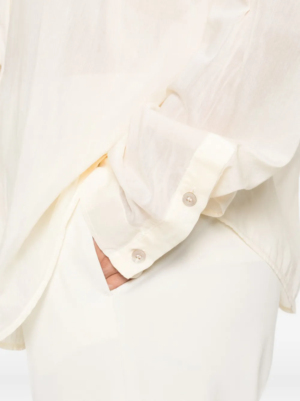Forte T-shirt met verlaagde schouders Beige
