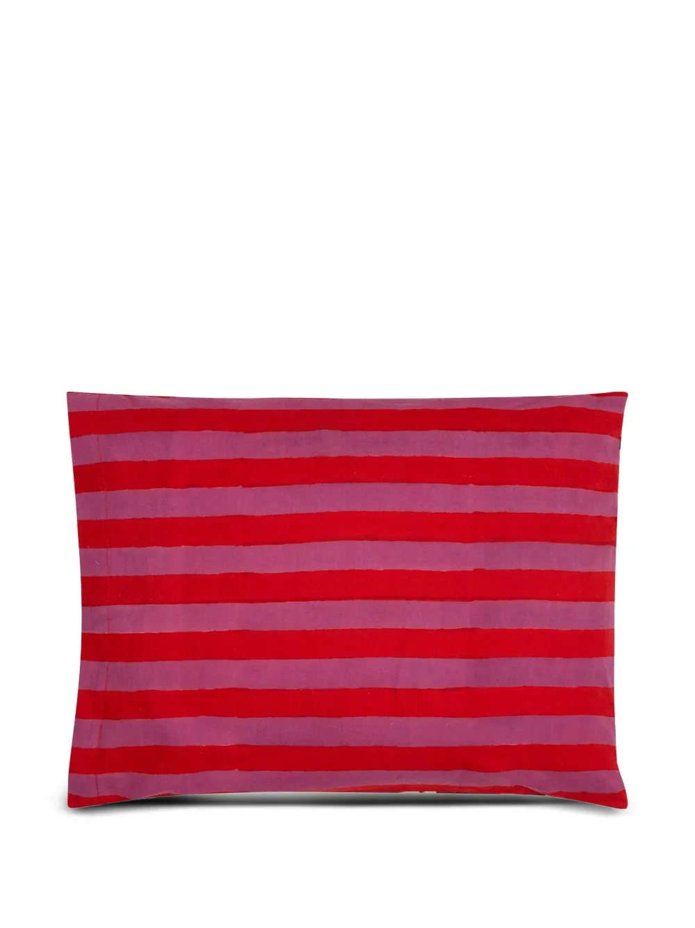 Lisa Corti Striped Rectangular Cushion In Red