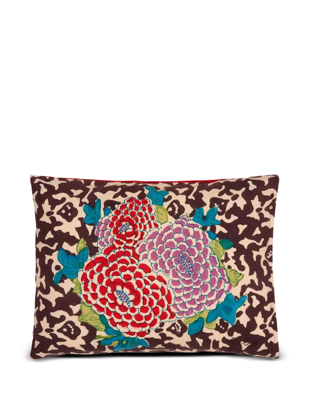 Lisa Corti Striped Rectangular Cushion In Red