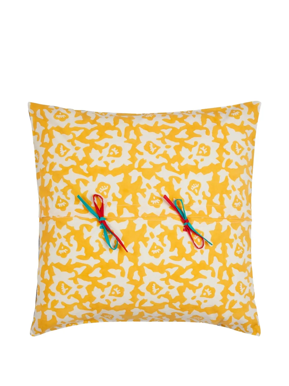 Lisa Corti Arabesque-pattern Floral Cushion In Blue