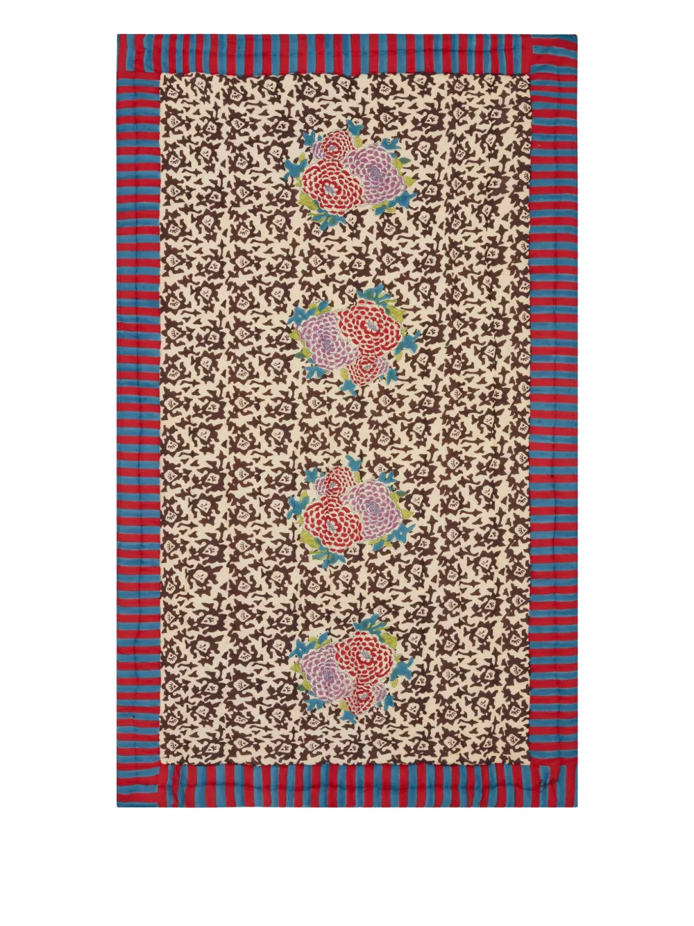 Lisa Corti Floral-pattern Quilted Blanket In Multi