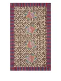 Lisa Corti floral-pattern quilted blanket - Brown