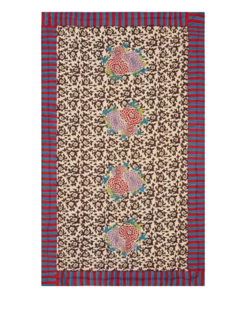 Lisa Corti floral-pattern quilted blanket