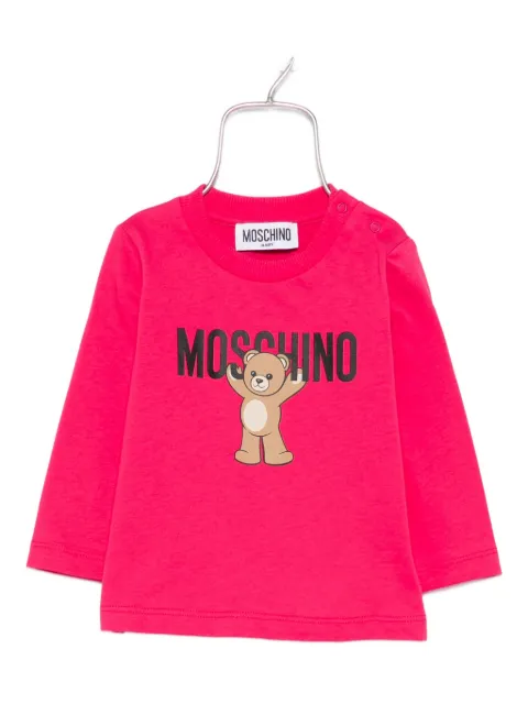 Moschino Kids Teddy Bear-print long-sleeves top