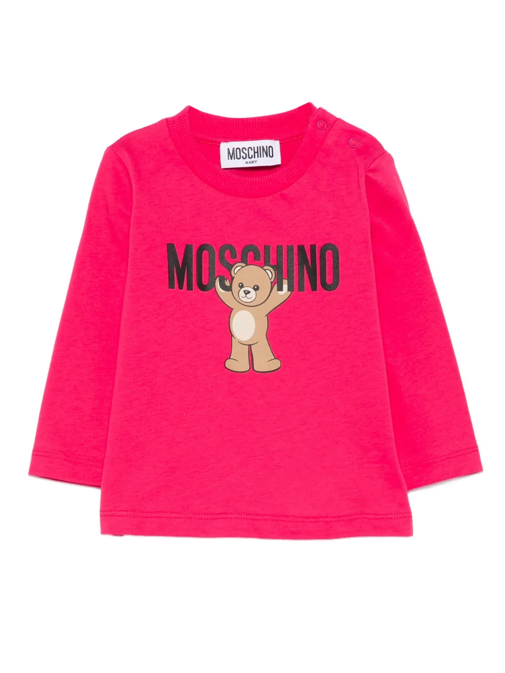 Moschino Kids Teddy Bear-print long-sleeves top Roze
