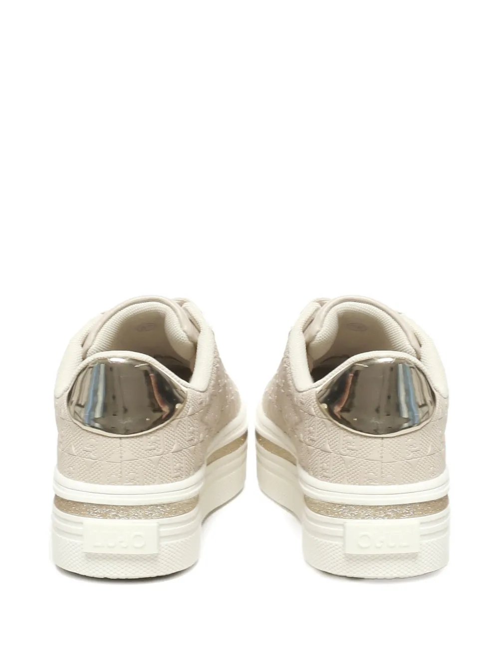 LIU JO logo-pattern platform low-top sneakers Neutrals