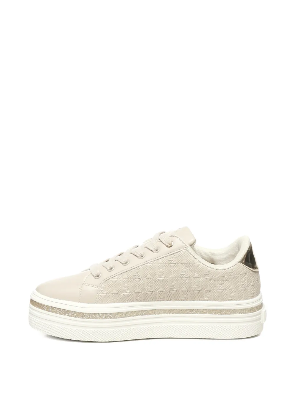 LIU JO logo-pattern platform low-top sneakers Neutrals
