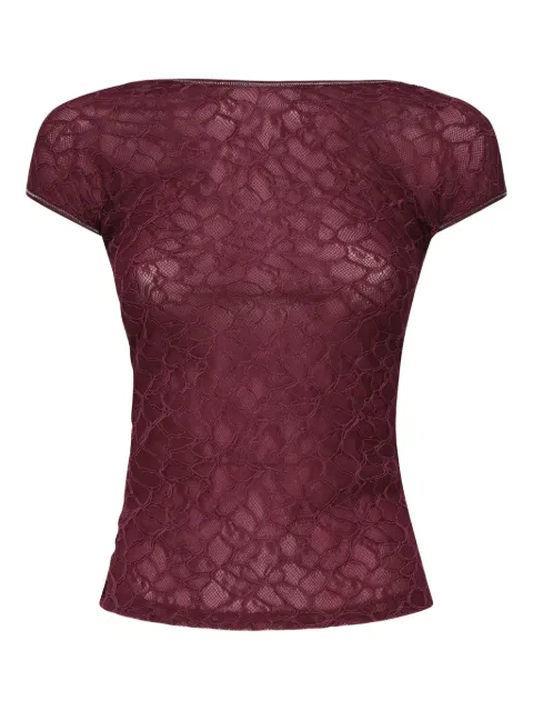PINKO Cody lace-pattern T-shirt