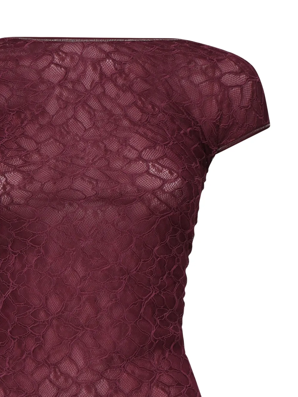 PINKO Cody T-shirt met kanten patroon Rood