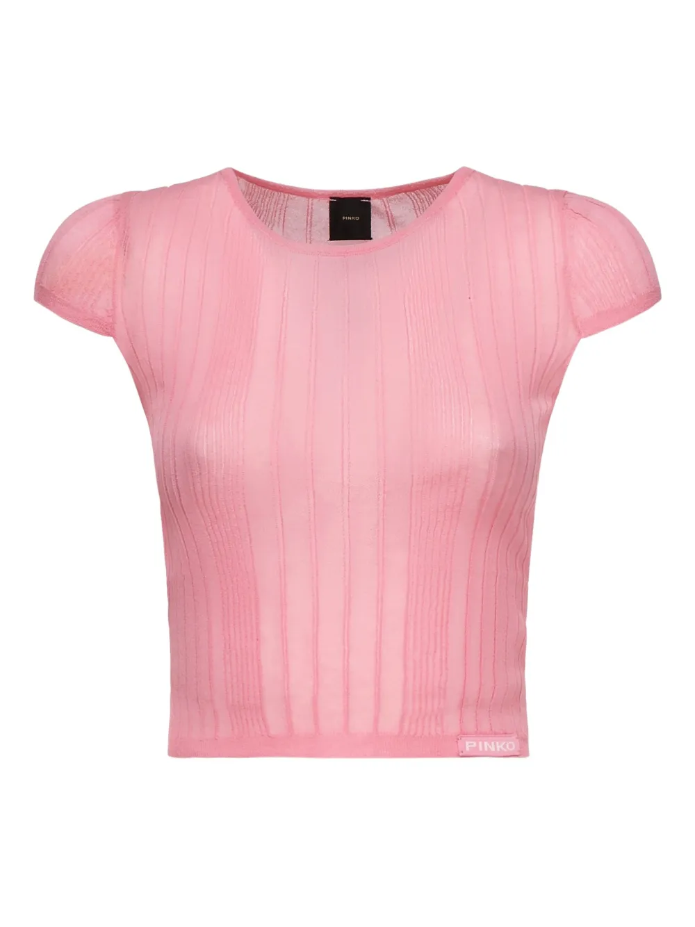 PINKO ribbed crew-neck top Roze