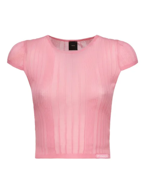 PINKO ribbed crew-neck top