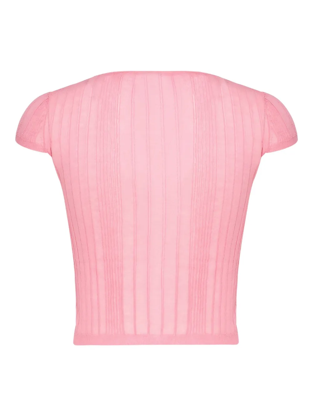PINKO ribbed crew-neck top Roze