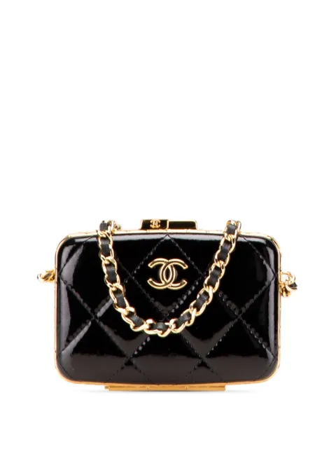CHANEL Pre-Owned 2021 Small Glazed Goatskin Box With Chain crossbody bag