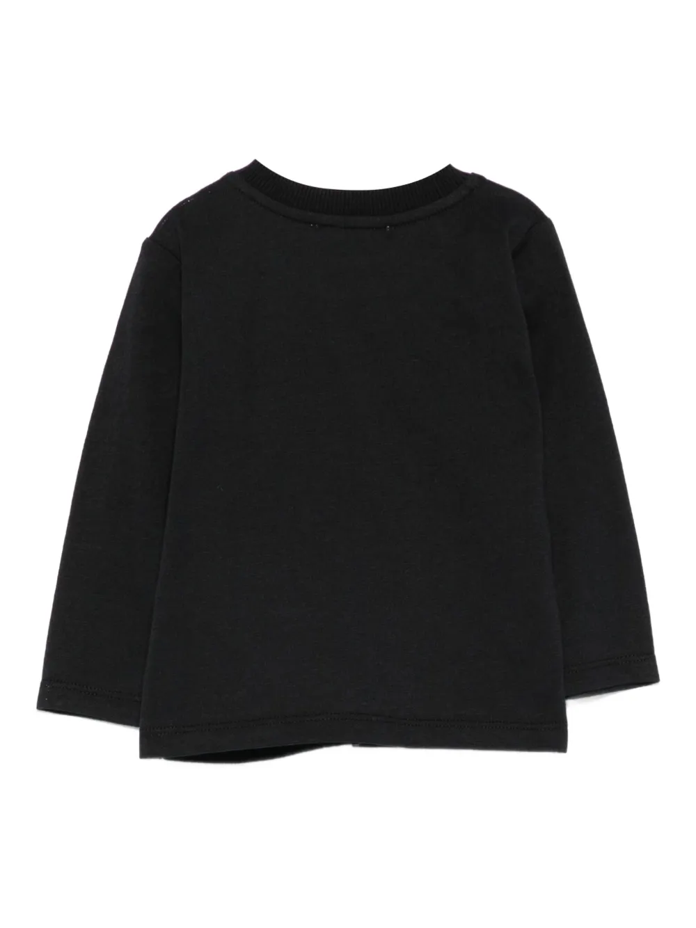 Moschino Kids Top met print en lange mouwen Blauw