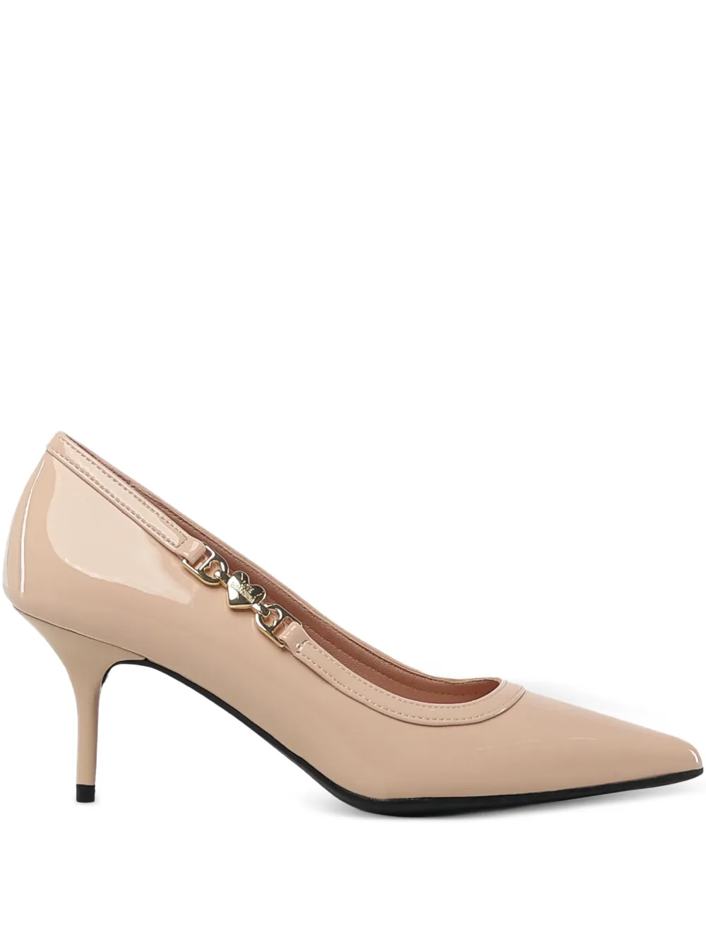 Love Moschino 70mm pointed patent-leather pumps Neutrals
