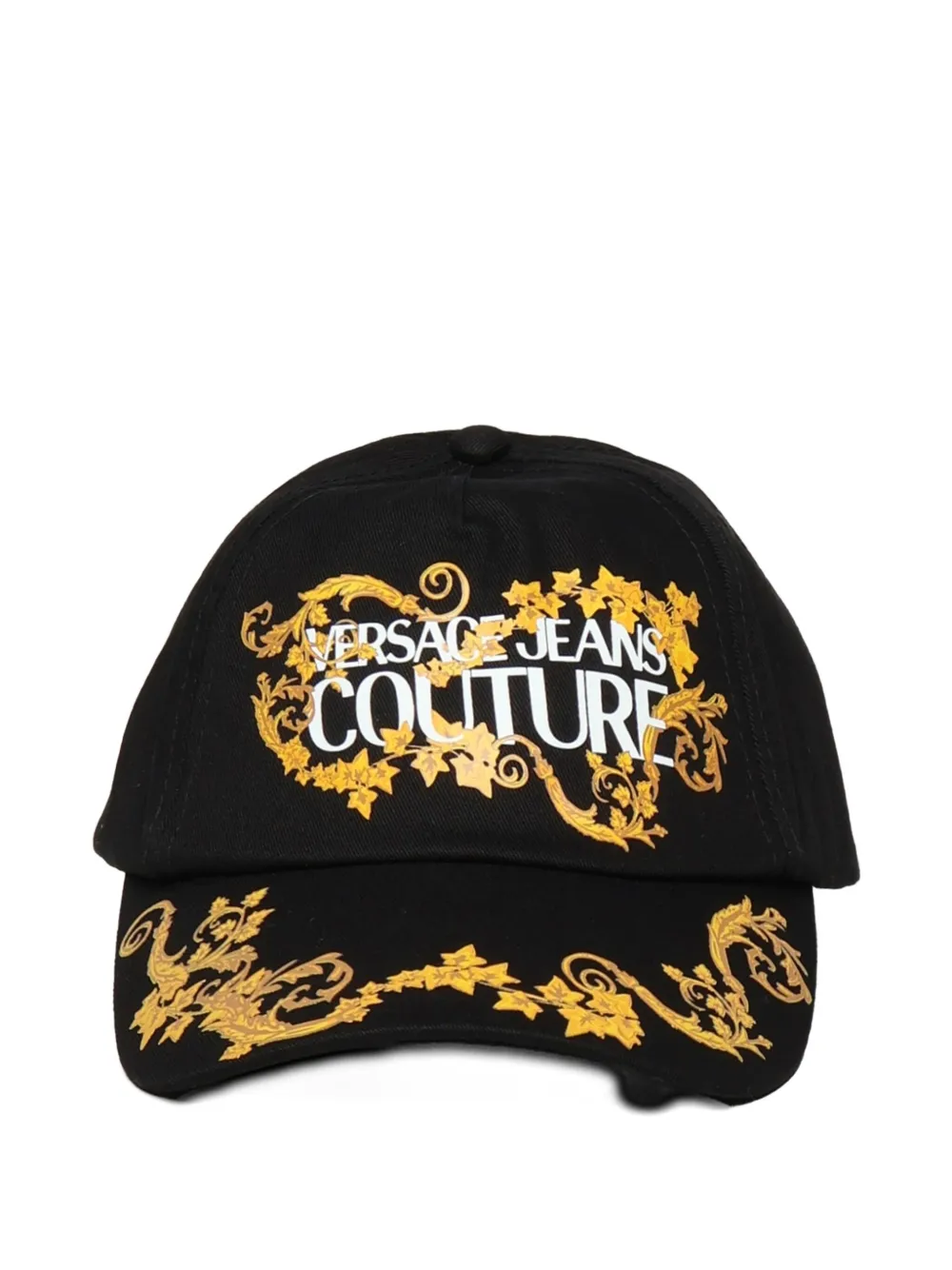Versace Jeans Couture Baroque-print logo cap Zwart