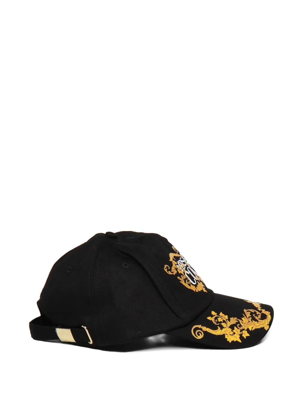 Versace Jeans Couture Baroque-print logo cap Zwart
