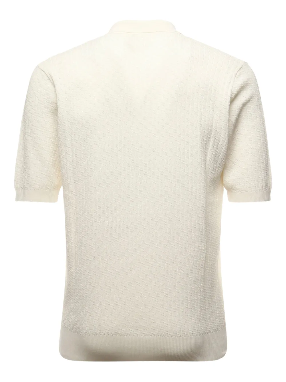 Eleventy Poloshirt met geweven textuur Beige