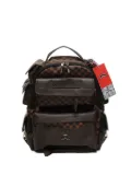 Sprayground check-pattern multi-pocket backpack - Brown