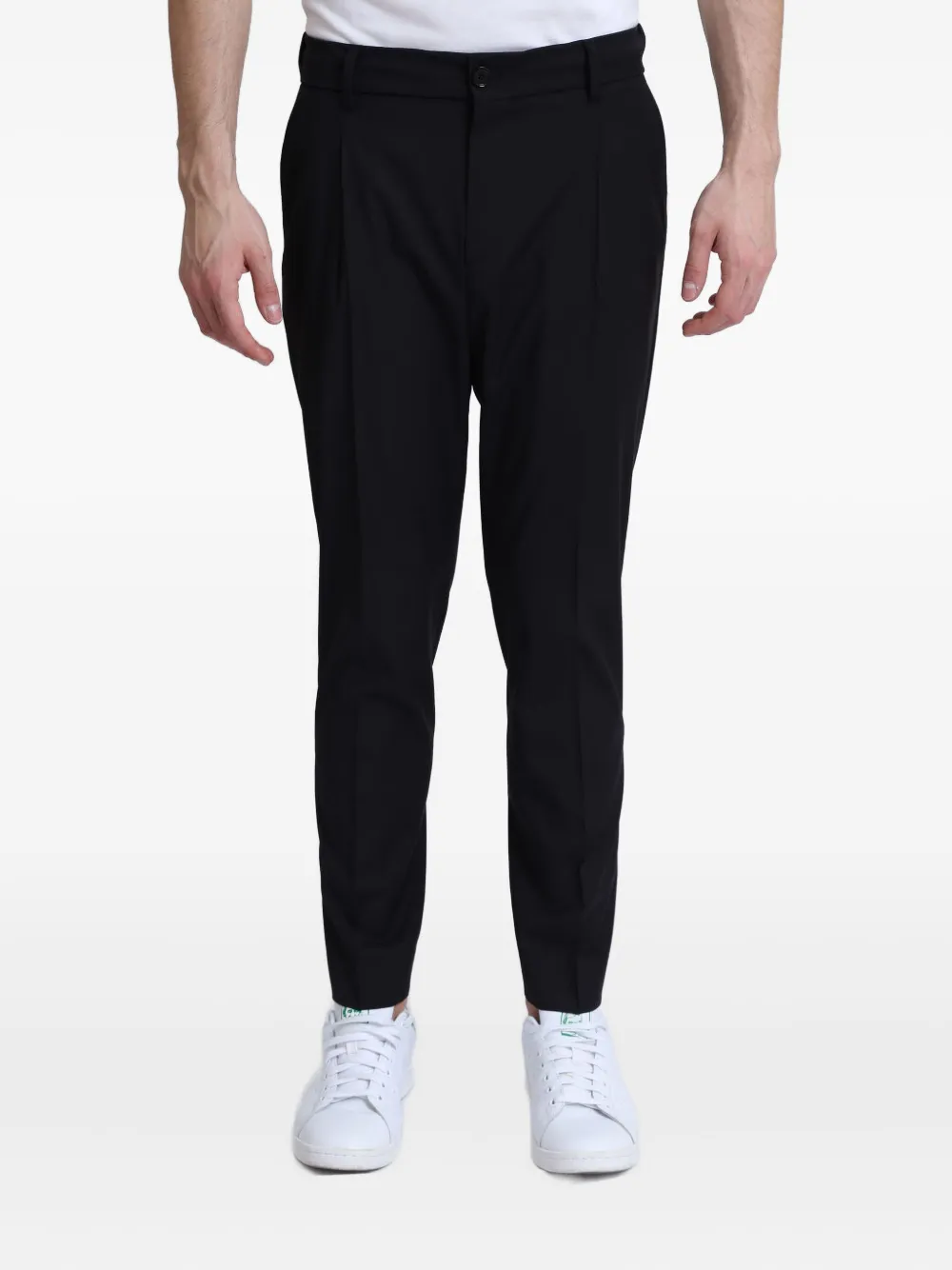 Be Able Riccardo Pleated-front Trousers In Black
