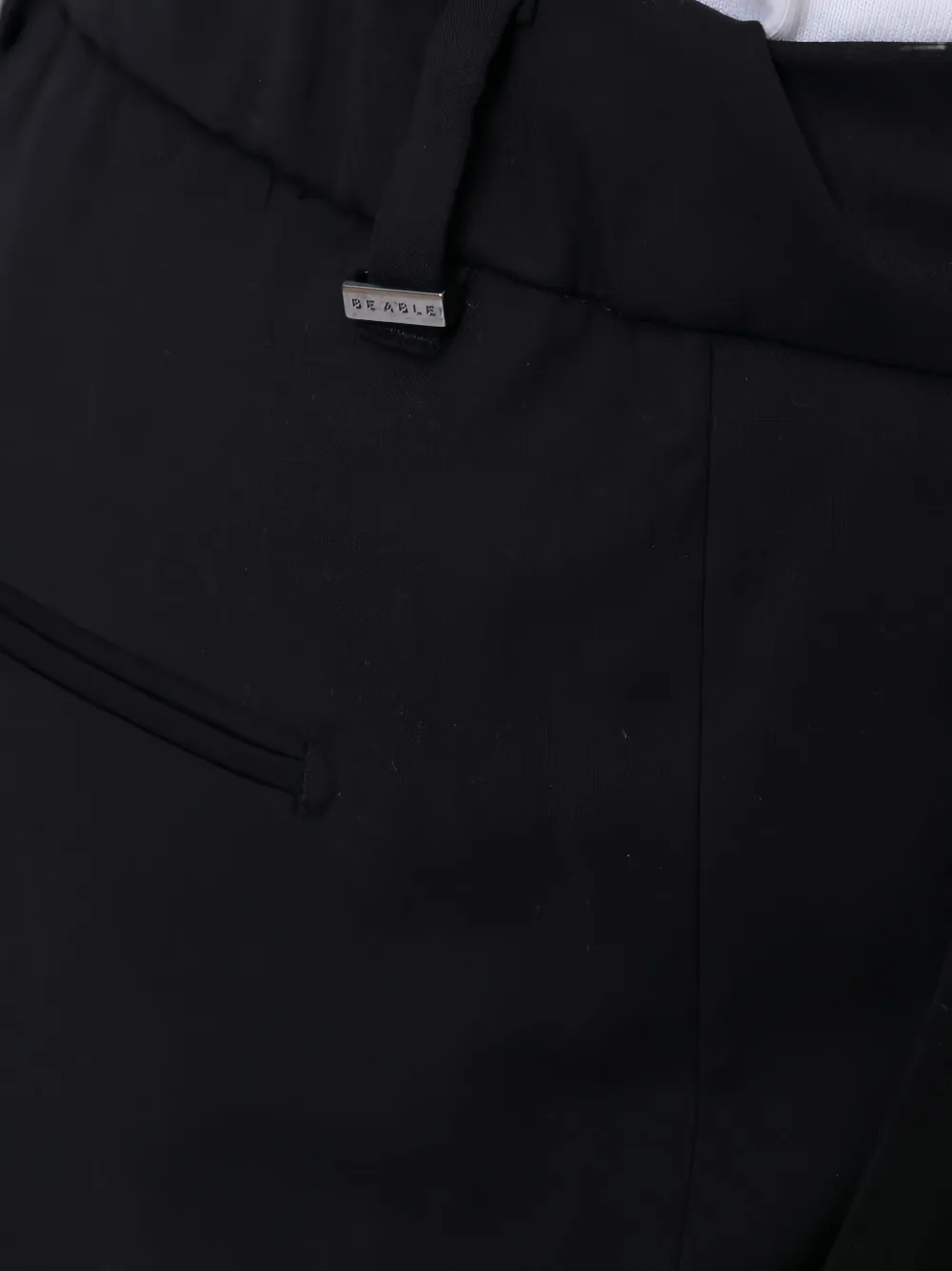 Be Able Riccardo Pleated-front Trousers In Black