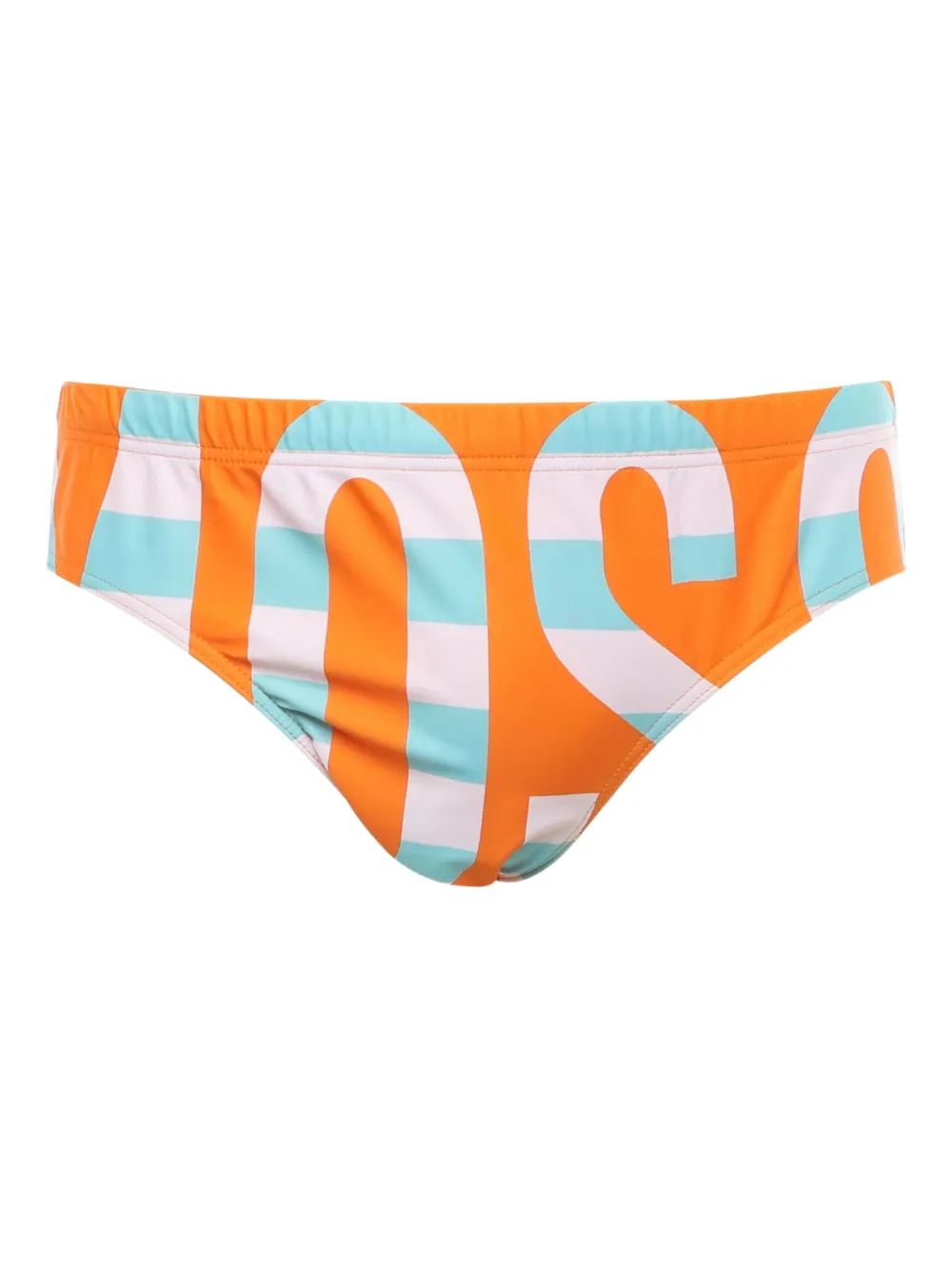 logo-print swim trunks