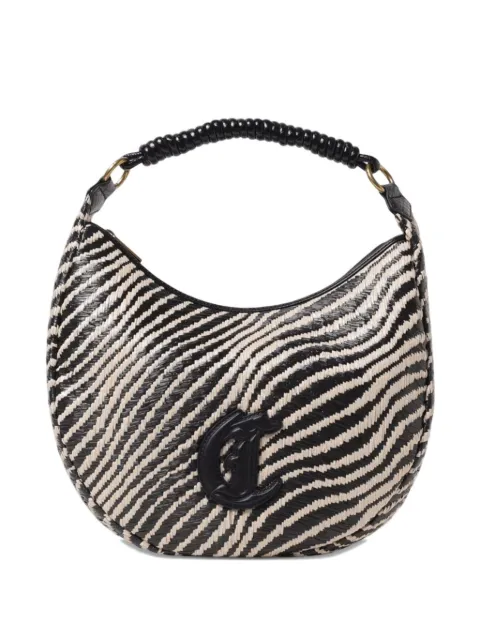 Just Cavalli zebra-print woven shoulder bag