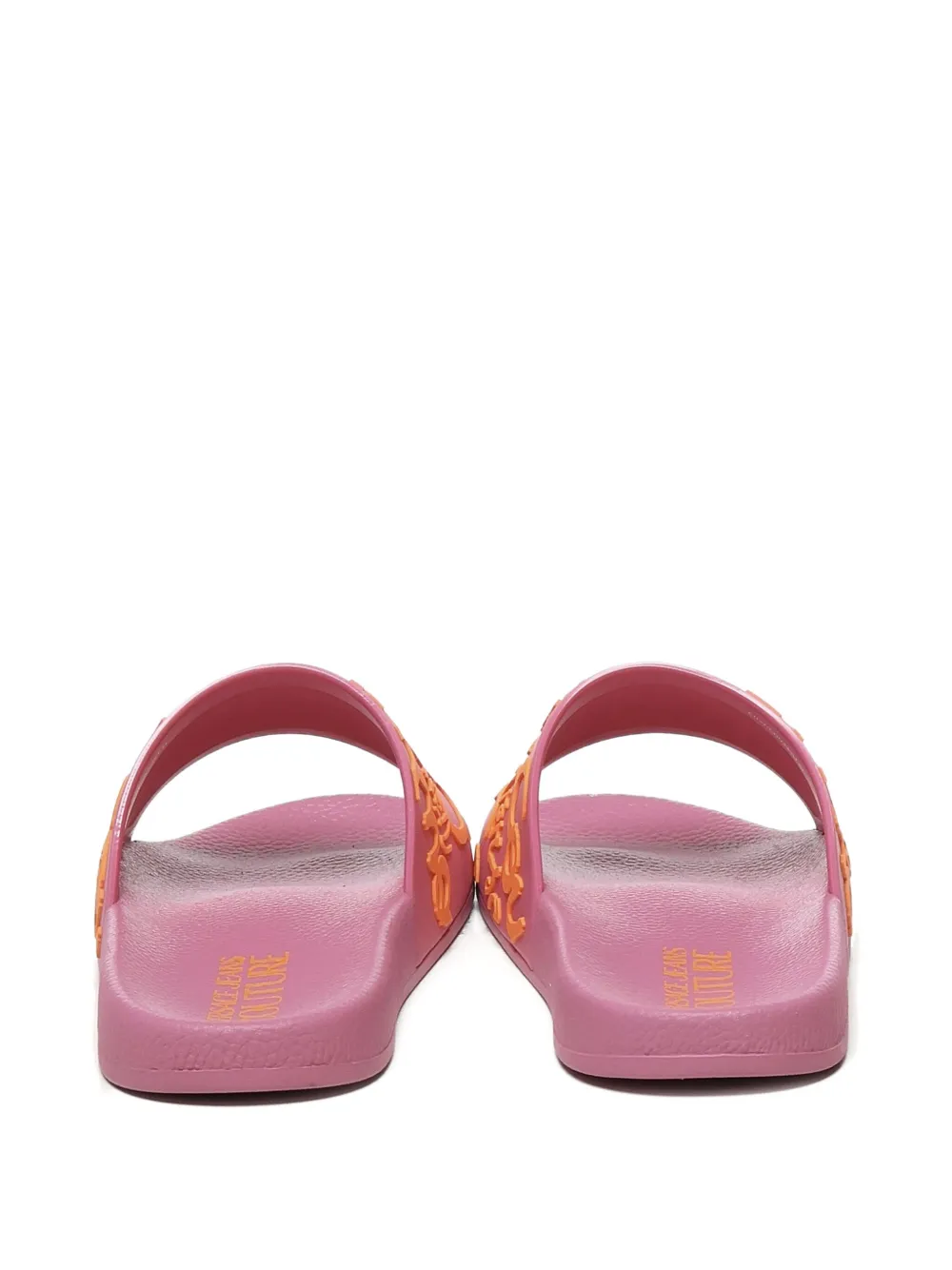 Versace Jeans Couture Slippers met logodetail Roze