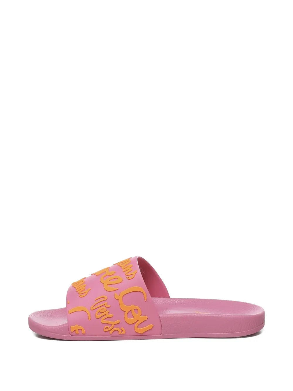 Versace Jeans Couture Slippers met logodetail Roze