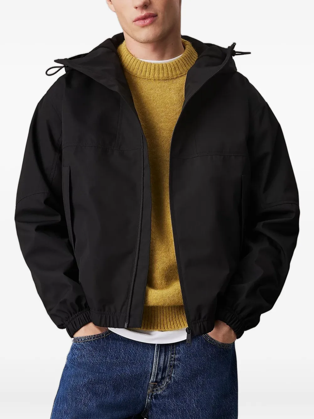 Calvin Klein hooded drawstring jacket - Nero