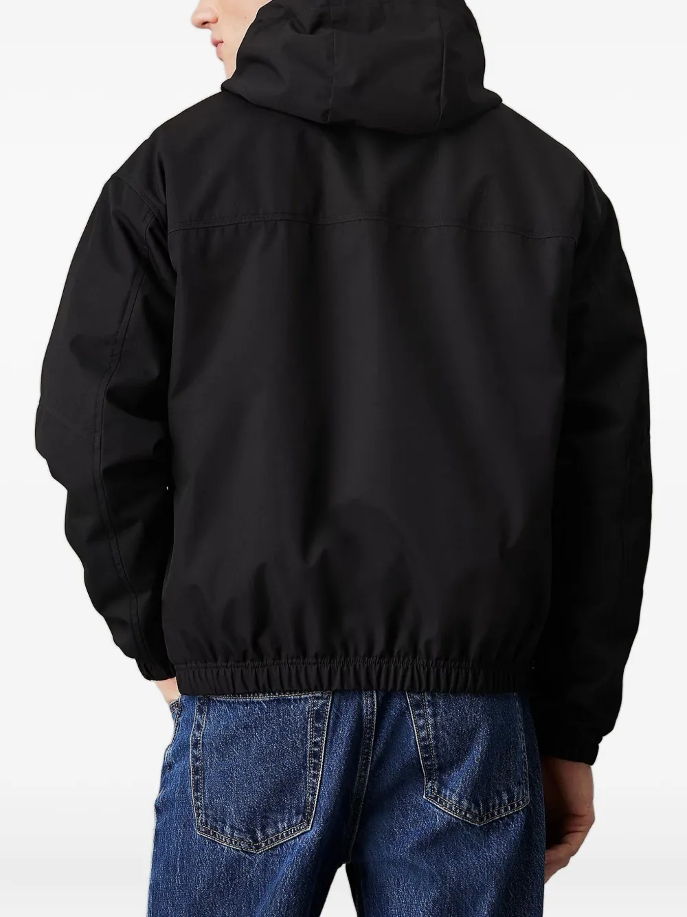 Calvin Klein Jack met capuchon en trekkoord Zwart