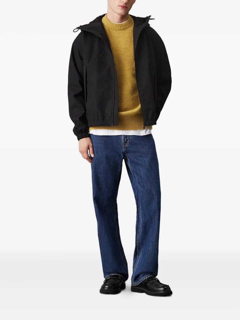 Calvin Klein Jack met capuchon en trekkoord Zwart