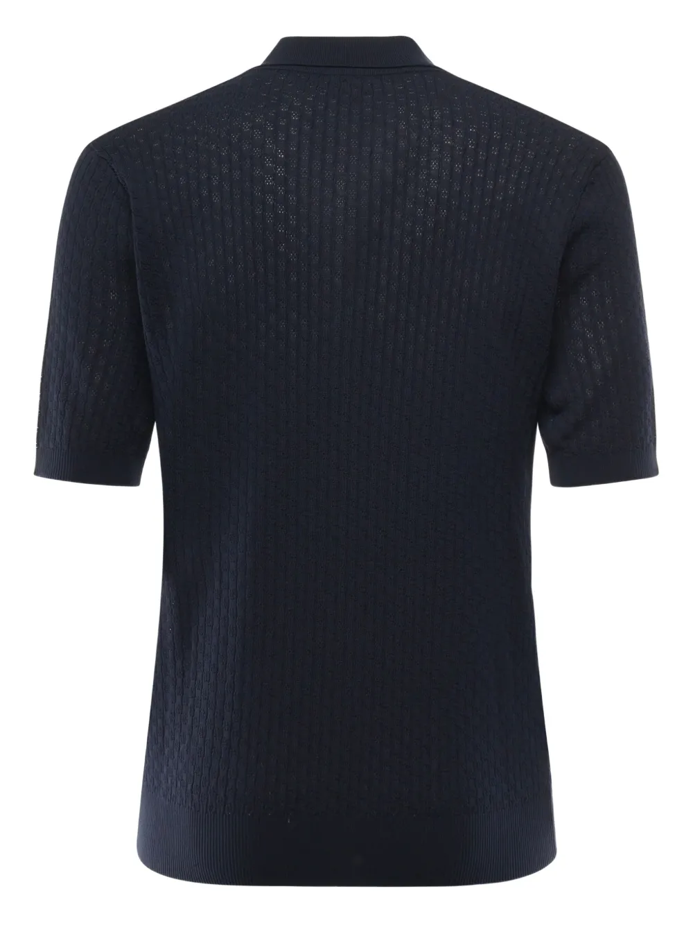 Eleventy Poloshirt met geweven textuur Blauw