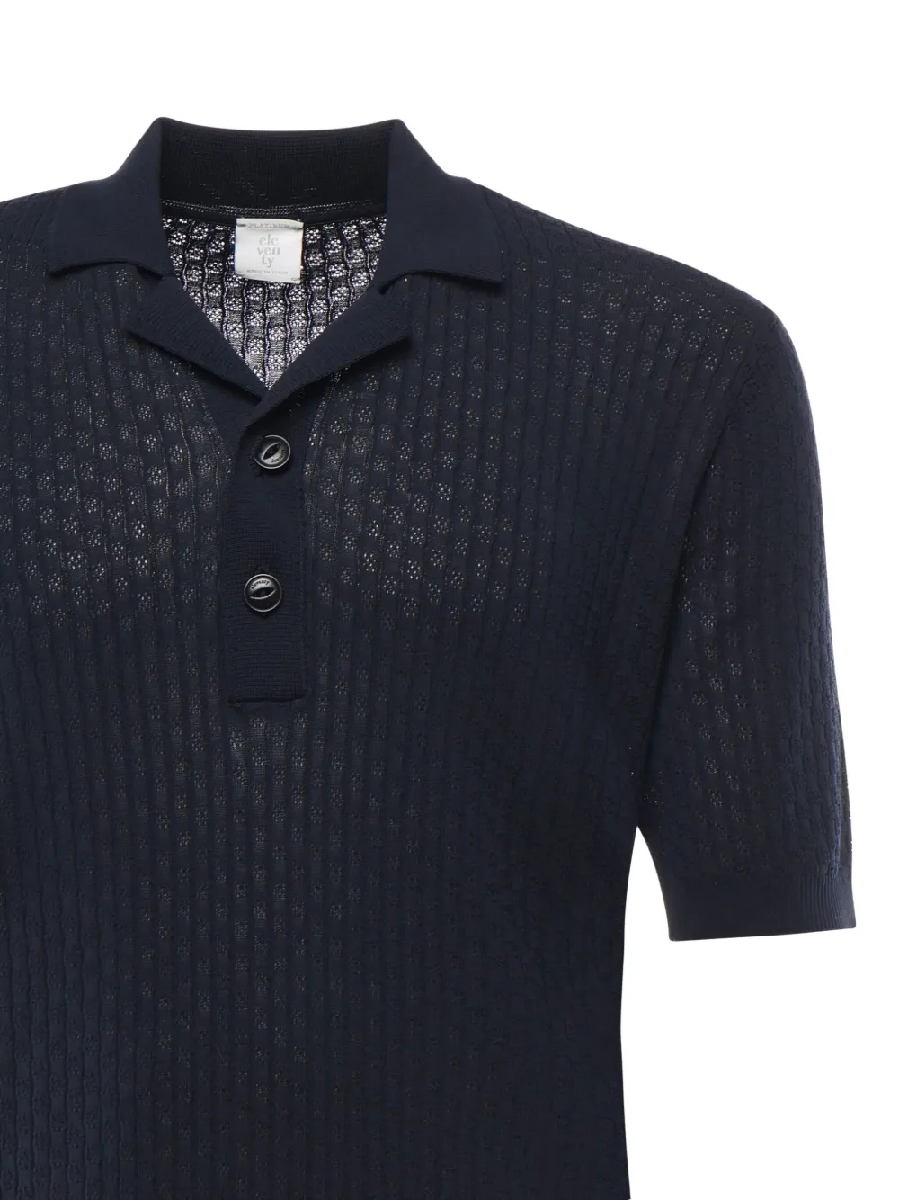 Eleventy Poloshirt met geweven textuur Blauw