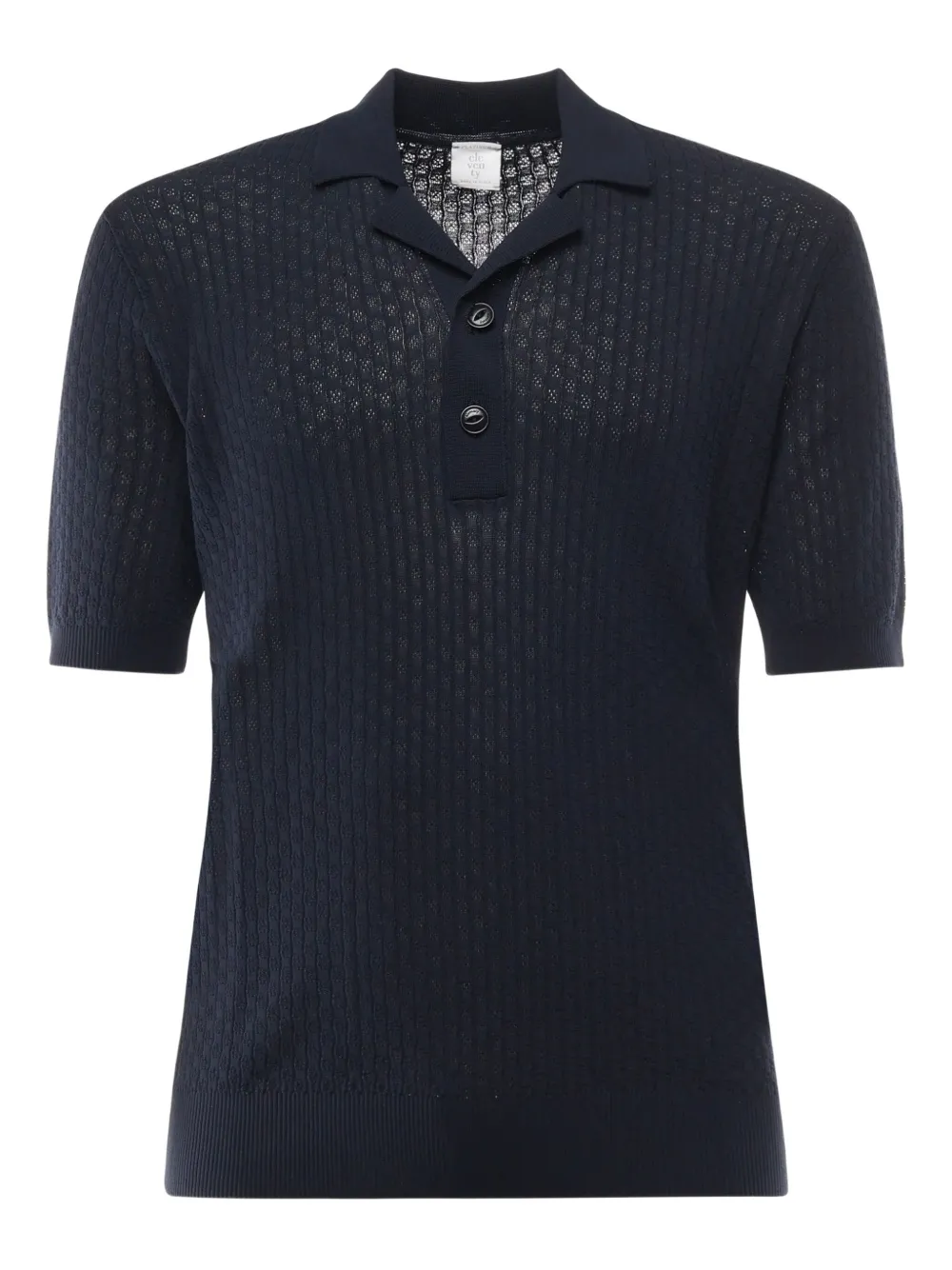 Eleventy Poloshirt met geweven textuur Blauw