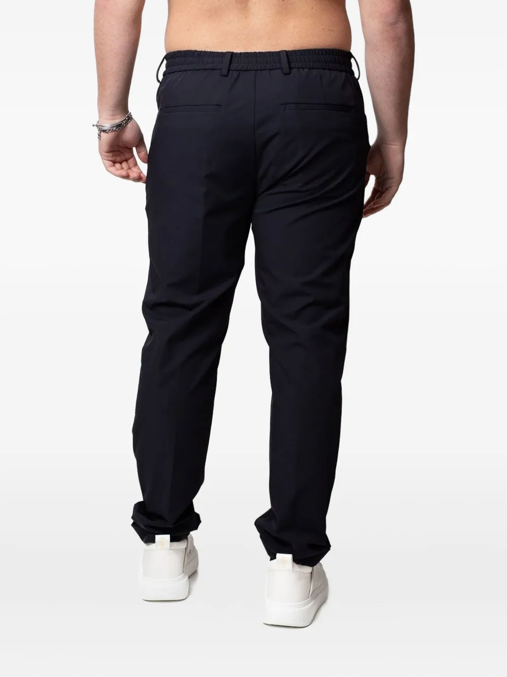 LIU JO flat-front drawstring trousers - Zwart