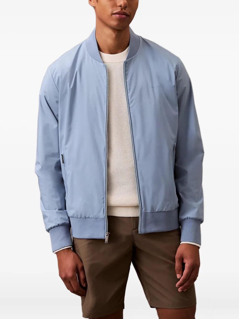 Calvin Klein Bomberjack met rits Blauw