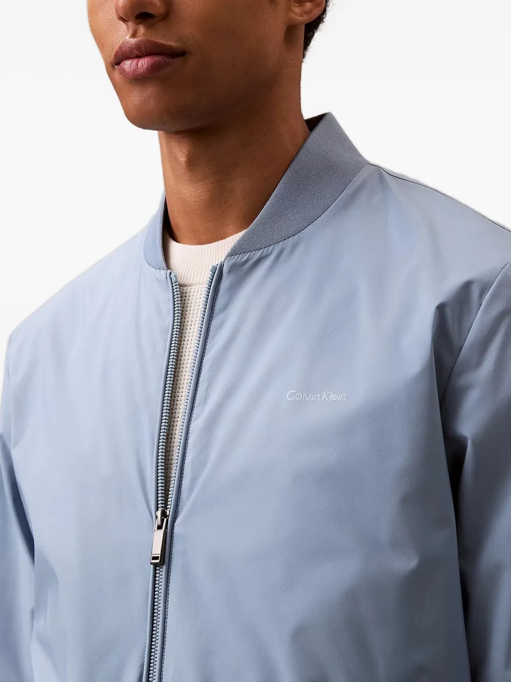 Calvin Klein Bomberjack met rits Blauw