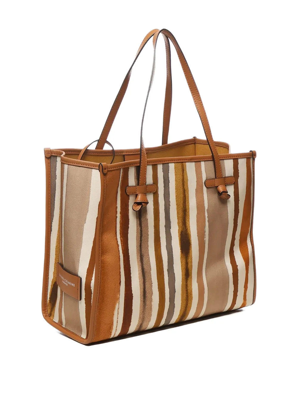 GIANNI CHIARINI Marcella striped-print tote bag Bruin