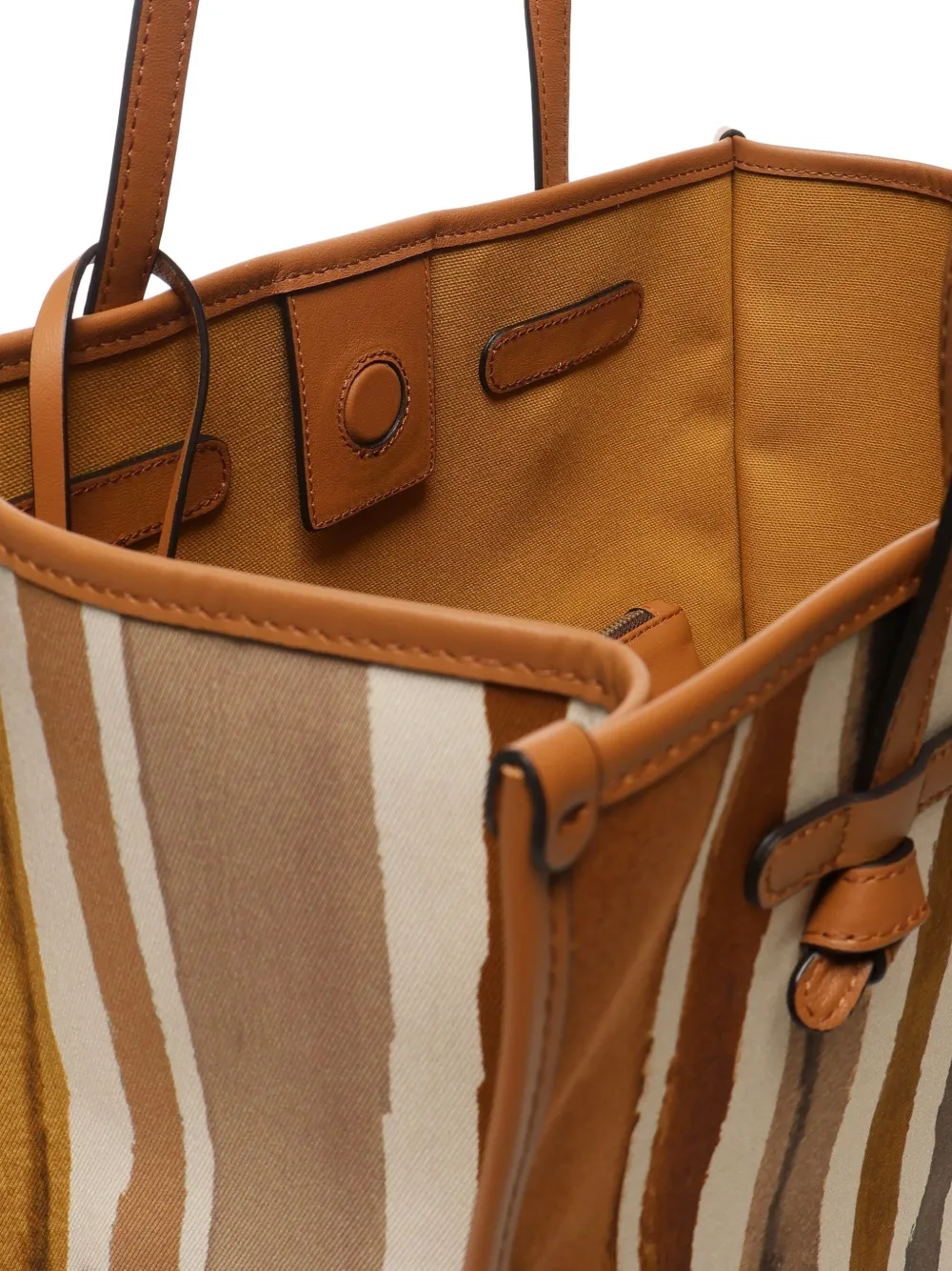 GIANNI CHIARINI Marcella striped-print tote bag Bruin