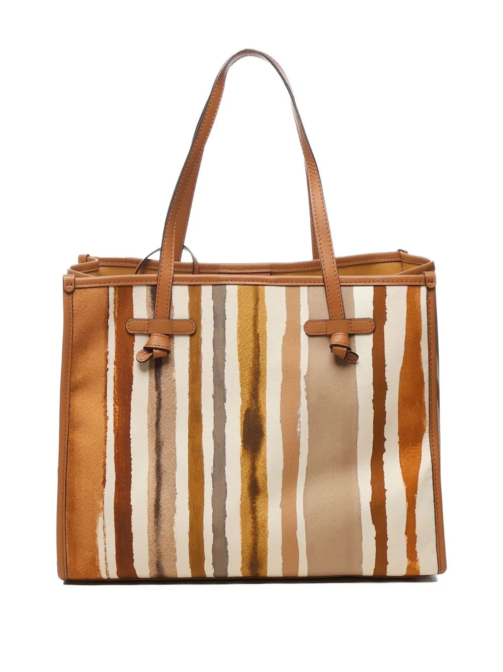 GIANNI CHIARINI Marcella striped-print tote bag Bruin