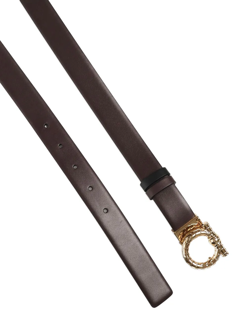 Ferragamo Leren riem met gancini-gesp Bruin