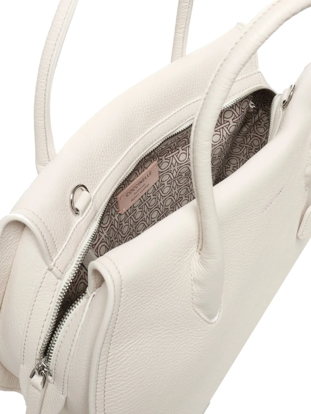 Coccinelle Medium Lord tas met handvat Wit