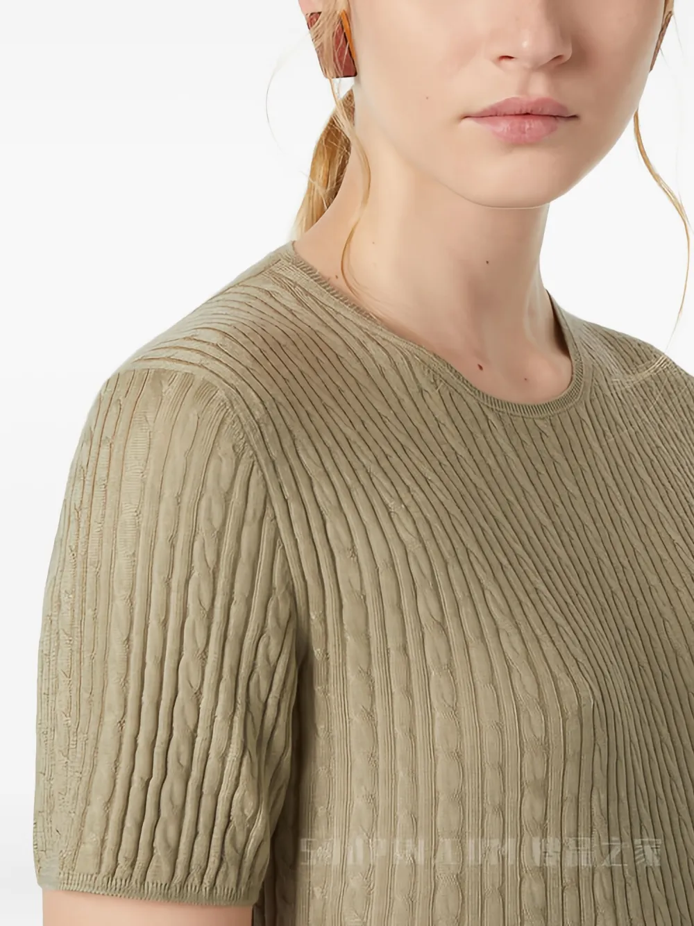 Loro Piana Rimella Cable-knit Top In Green