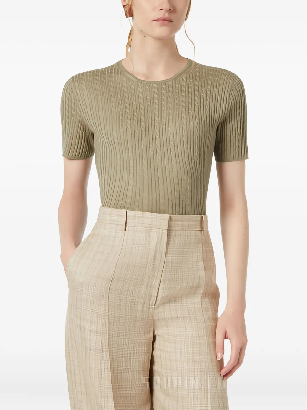Loro Piana Rimella Cable-knit Top In Green